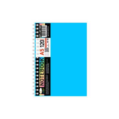 Блокнот А5 АП-1509(Blue) 120 аркушів пружина збоку
