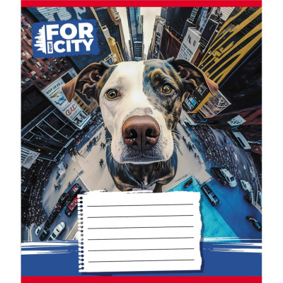 Зошит учнівський "Собака в місті" 024-560077L-1 в лінію 24 аркуші