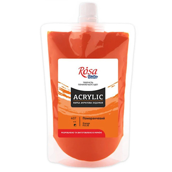 Фарба акрилова Оранжева 323200407 (код 407) 200 мл