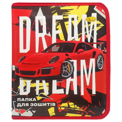 Папка для зошитів на блискавці "Dream sport car" АП-1001-5 Папка для зошитів на блискавці "Dream sport car" АП-1001-5