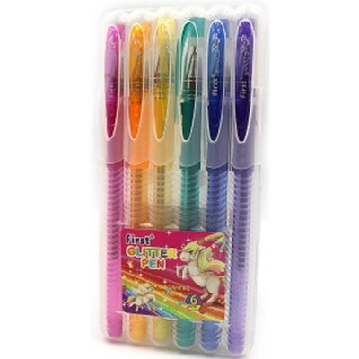 Набір гелевих ручок Glitter6 9838-6 6 кольорів Набір гелевих ручок Glitter6 9838-6 6 кольорів