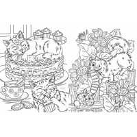 Велика книга розмальовок Коти та собаки 1736021 64 сторінки