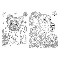 Велика книга розмальовок Коти та собаки 1736021 64 сторінки