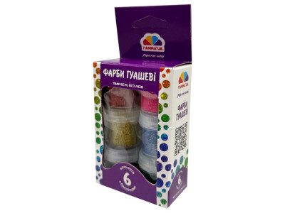 Дитячі гуашеві фарби "Творчість" 400204 6 кольорів