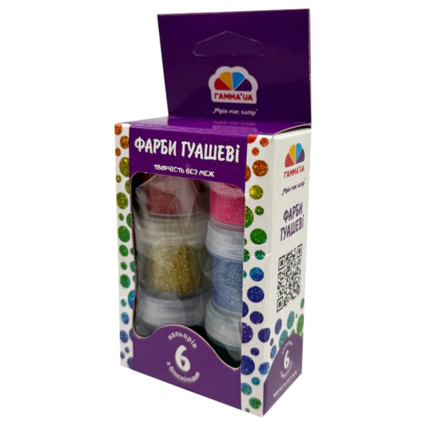 Дитячі гуашеві фарби "Творчість" 400204 6 кольорів