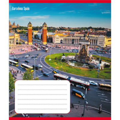 Зошит учнівський "Панорама міста" 012-510201C-1 в косу лінію 12 аркушів