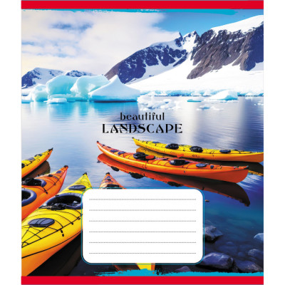 Зошит учнівський "Байдарки" 018-540017L-1 в лінію 18 аркушів