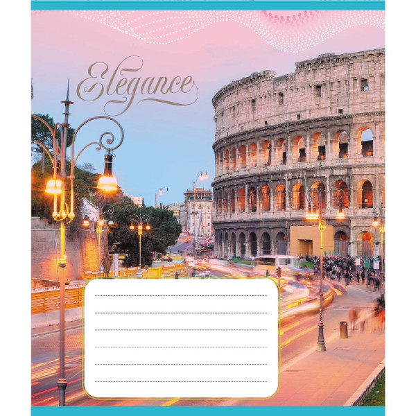 Зошит учнівський "Міста Європи" 024-550207K-3 в клітинку 24 аркуші