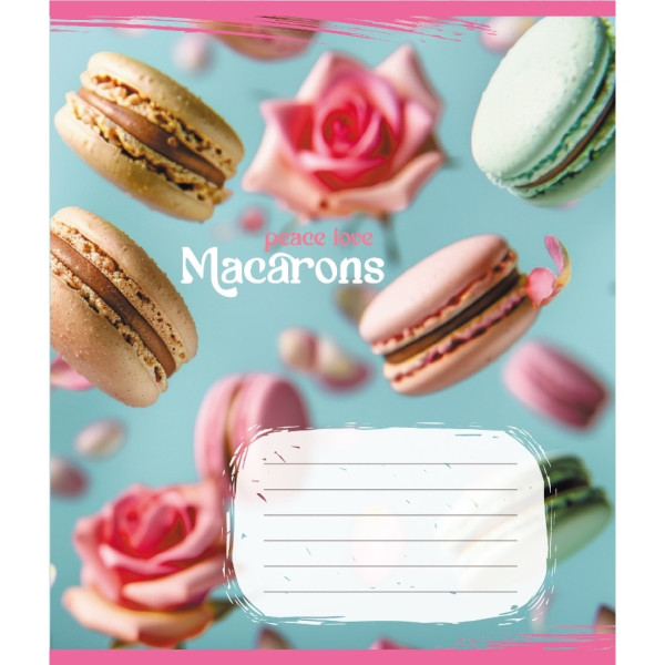 Зошит загальний "Макаруни" 048-590197K-1 в клітинку 48 аркушів