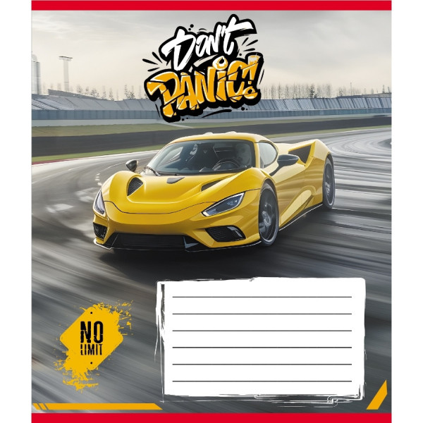 Зошит учнівський "Без паніки" 012-510164C-2 в косу лінію 12 аркушів