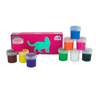 Дитячі гуашеві фарби "Захоплення" 200203 10 кольорів