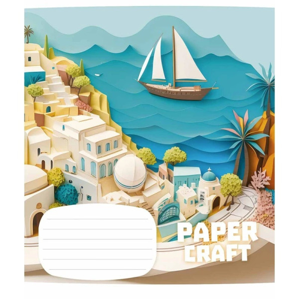 Зошит учнівський "Paper craft" 012-3354K-4 в клітинку 12 аркушів