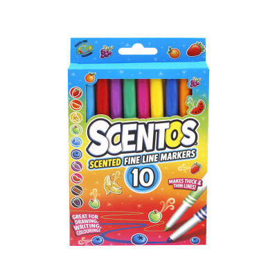 Набір ароматних маркерів з пером для малювання 40720 10 кольорів