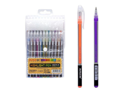 Набір гелевих ручок "Highlight Pen" HG6120-24 24 кольори