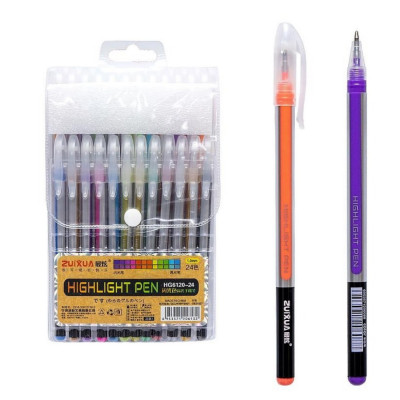 Набір гелевих ручок "Highlight Pen" HG6120-24, 24 кольори
