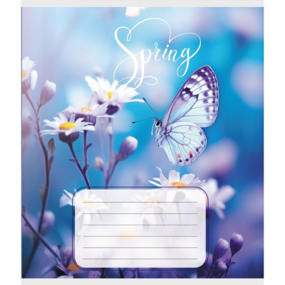 Зошит учнівський "Метелик весною" 018-530216K-5 в клітинку 18 аркушів