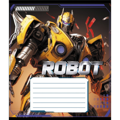 Зошит учнівський "Робот" 012-590508K-2 в клітинку 12 аркушів (959050)