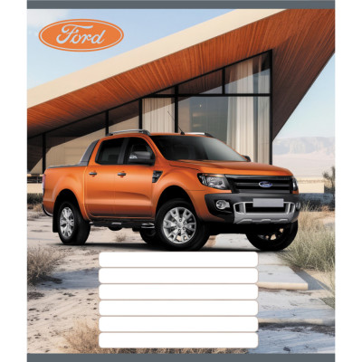 Зошит учнівський "Люкс авто" 036-580068L-2 в лінію 36 аркушів