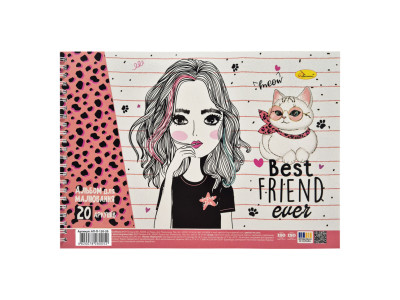 Альбом для малювання Best friend ever АП-0308-7 20 аркушів 100 г/м2