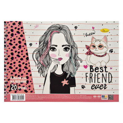 Альбом для малювання Best friend ever АП-0308-7 20 аркушів 100 г/м2