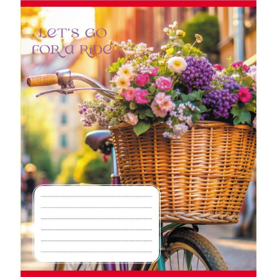 Зошит загальний "Велосипед" 096-630091K-2 в клітинку 96 аркушів