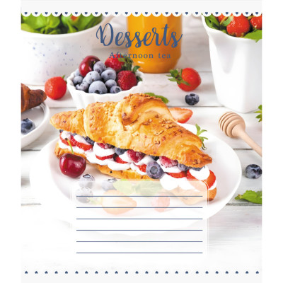Зошит для школярів "Десерт" 018-590546L-1 у лінію 18 аркушів Зошит для школярів "Десерт" 018-590546L-1 у лінію 18 аркушів