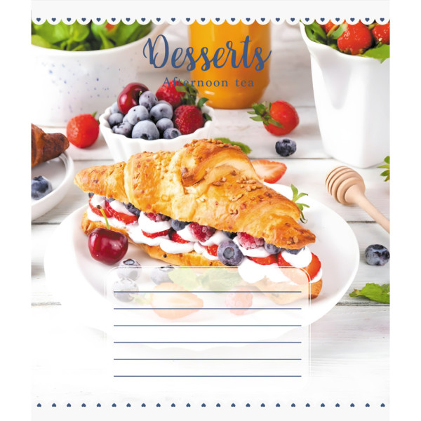 Зошит для школярів "Десерт" 018-590546L-1 у лінію 18 аркушів Зошит для школярів "Десерт" 018-590546L-1 у лінію 18 аркушів