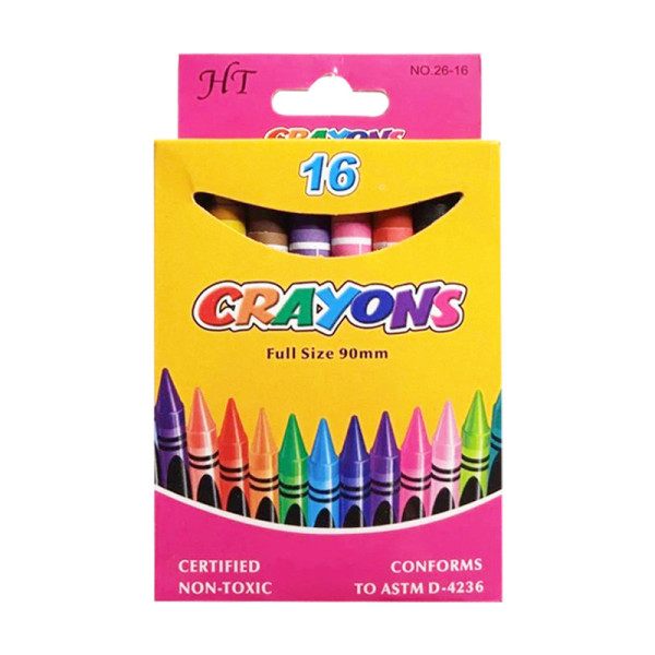Набір дитячих воскових олівців "Crayons" 8496-16 90 мм 16 кольорів