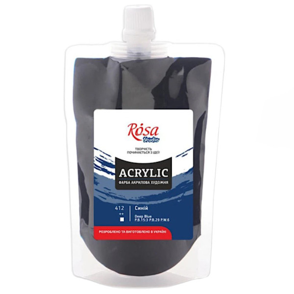 Фарба акрилова Синя 323200412 (код 412) 200 мл