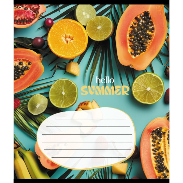 Зошит учнівський "Фруктовий сет" 018-530414K-2 в клітинку 18 аркушів