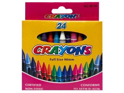 Набір воскових кольорових олівців Crayons 8496-24B 24 кольори