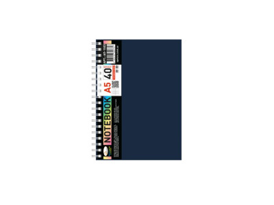 Блокнот А5 АП-1503(Black) 40 аркушів пружина збоку