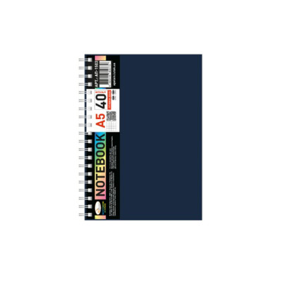 Блокнот А5 АП-1503(Black) 40 аркушів пружина збоку