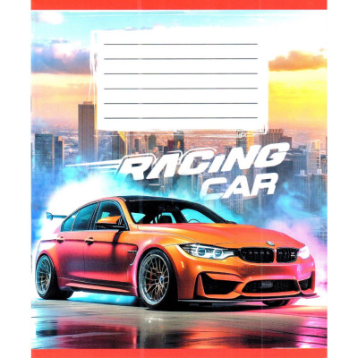 Зошит учнівський "Авто в диму" 036-580051L-2 у лінію 36 аркушів (959057)