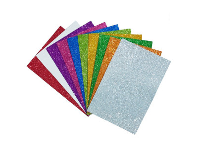 Набір кольорового фоамірану з глітером 17GLA4-MIX2 17-01 мм 10 аркушів