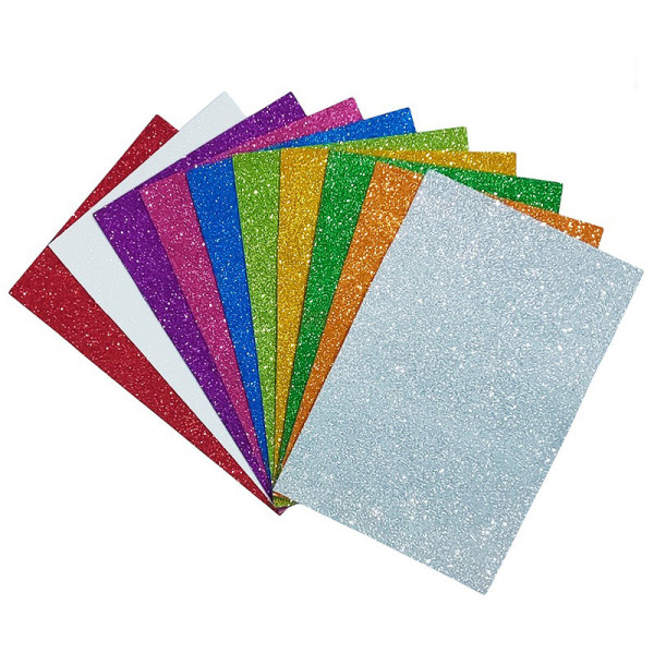 Набір кольорового фоамірану з глітером 17GLA4-MIX2 17-01 мм 10 аркушів
