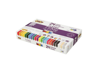 Дитячі гуашеві фарби KIDS Line CLASSIC ZB.6614 24 кольори по 20 мл