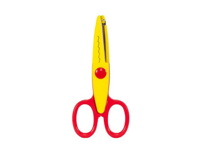 Ножиці дитячі 80685(Red-Yellow) з фігурним лезом Ножиці дитячі 80685(Red-Yellow) з фігурним лезом