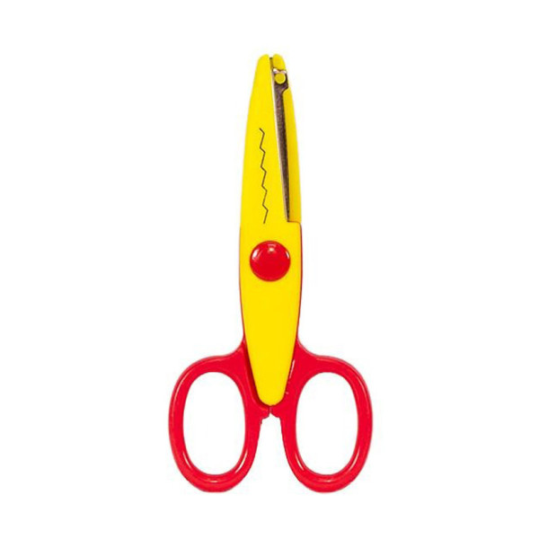 Ножиці дитячі 80685(Red-Yellow) з фігурним лезом Ножиці дитячі 80685(Red-Yellow) з фігурним лезом