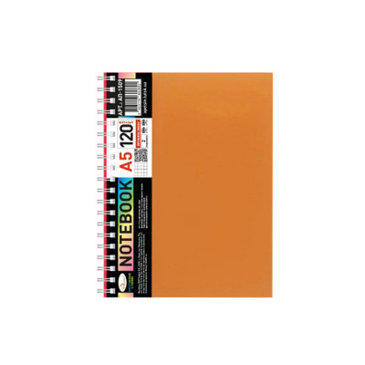 Блокнот А5 АП-1509(Orange) 120 аркушів пружина збоку