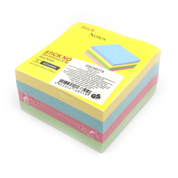 Папір для нотаток самоклеючий DSCN5175 4 кольори 400 шт 76х76 мм