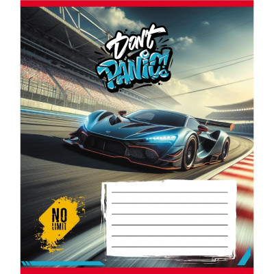 Зошит учнівський "Без паніки" 012-510164C-3 в косу лінію 12 аркушів