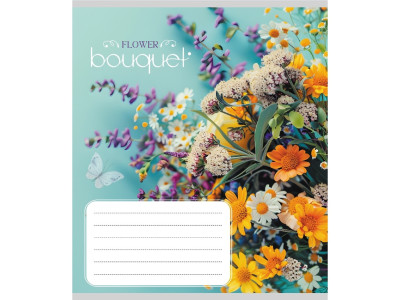 Зошит учнівський "Букет" 024-550337K-3 в клітинку 24 аркуші