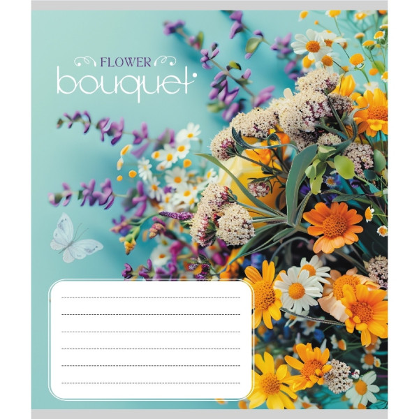 Зошит учнівський "Букет" 024-550337K-3 в клітинку 24 аркуші