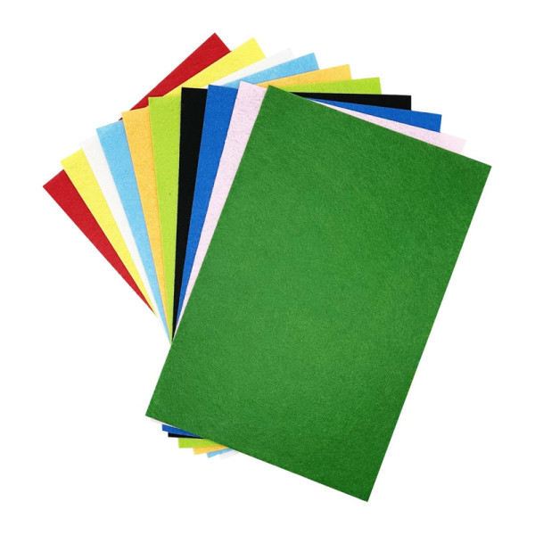 Фетрові аркуші для рукоділля 200580 1 мм 20х30 см hard 10 шт в упаковці