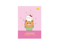 Щоденник для музичної школи "Bunnies with a teddy bear" АП-0104-13 В5 на скобі