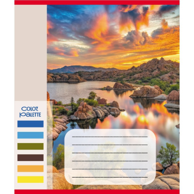 Зошит загальний "Кольори гір" 060-610093K-1 в клітинку 60 аркушів