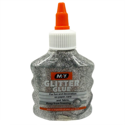 Клей декоративний "Металік Glitter" DSCN4619(Silver) 100 мл