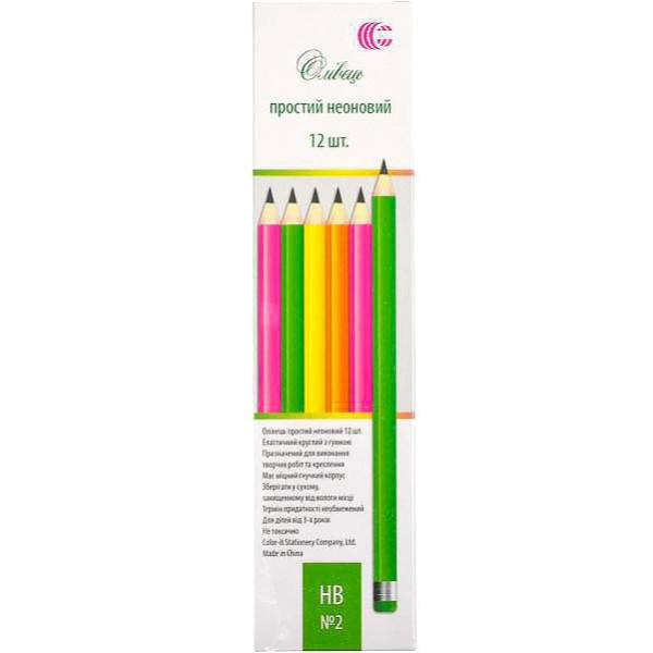 Набір олівців CR255-12 неоновий 12 штук