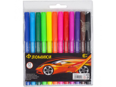 Дитячі фломастери для малювання "Фломіки" "C" 858-12 12 кольорів